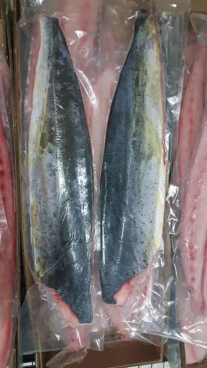 Packaged fish fillets in plastic wrapping.